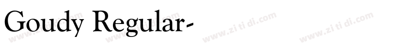 Goudy Regular字体转换